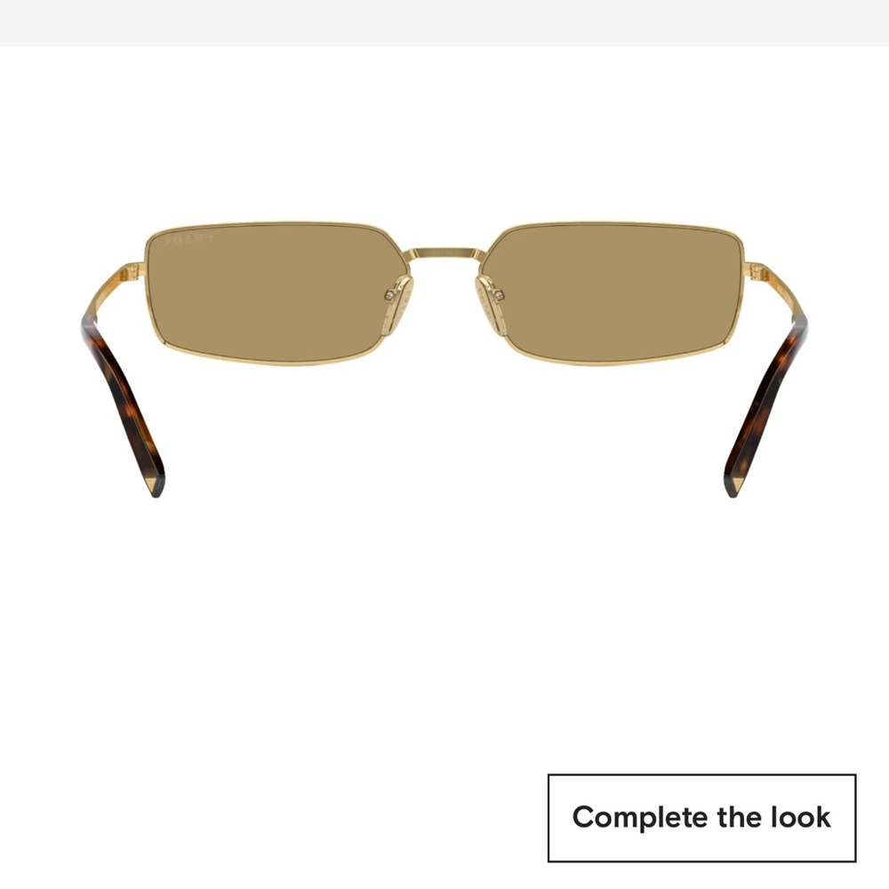 Prada Gold Frame Sunglasses with Brown Lenses - Picture 7 of 10